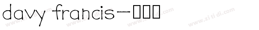 davy francis字体转换